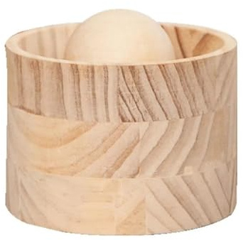 Herramienta de prensa bola masa madera, pastelero redondo reutilizable con superficie antiadherente for molde piel envoltura DIY(Wooden)