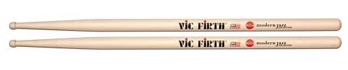 Vic FIrth - Baquetas Modern Jazz Collection MJC4 - Madera de nogal American - punta de madera ovalada