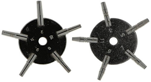Klocknyckel för fickur (2-3-4-5-6-7-8-9-10-11) 10 i 2, stjärnnyckel