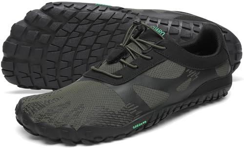 SAGUARO Scarpe Barefoot Minimaliste Uomo Donna Scarpe Multisport per Corsa/Allenamento/Trekking/Trail Running/Palestra - Morbido Comode e Leggere, Verde Sottaceto, 42 EU