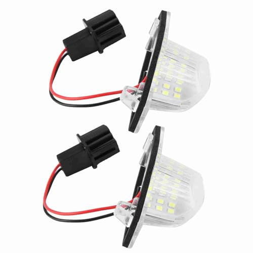 KIMISS License PlateLamp, 2pcs 18 LED izquierda/derecha lámpara de luz de matrícula de coche para Jazz 2002-2014
