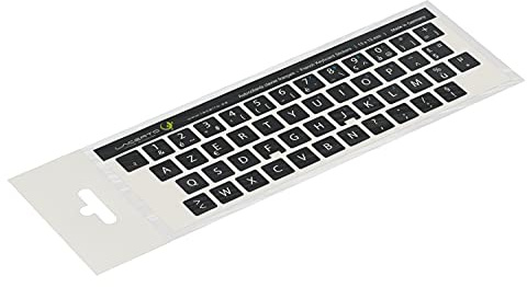 Lacerto® 13x13 mm - Autocollants français AZERTY - Pour claviers PC et ordinateur portable - Avec stratifié mat résistant aux rayures | French Keyboard Stickers | Couleur : noir