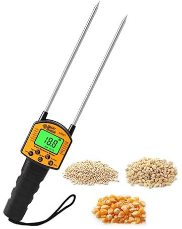 Tyenaza Humidimètre Alimentaire, Humidimètre De Grain Portatif Détecteur D'humidité D'aiguille en Acier Au Carbone Robuste Et Précis pour Aliments