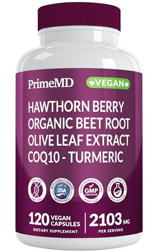 26-in-1 Nitric Oxide Supplement - Heart & Circulation Support with CoQ10, Turmeric, Organic Beet Root, Hawthorn Berry & Garlic - 2103mg per Serving (120ct)