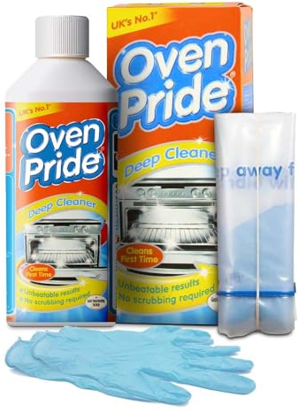 Oven Cleaner Kit 500ml Including Bottle, Bag & Gloves Grill Easy cleaning Degreases Complete Kitchen Cleaning Kit for Oven, Shelf & Racks