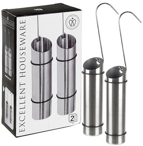 URBNLIVING Radiator H 34cm x W 5.5 Hanging Humidifiers Dry Air Water Humidity Control Stainless Steel Premium Compact Humidifier Regulates Dry Air Moisture with S Shaped Hooks Set of 2