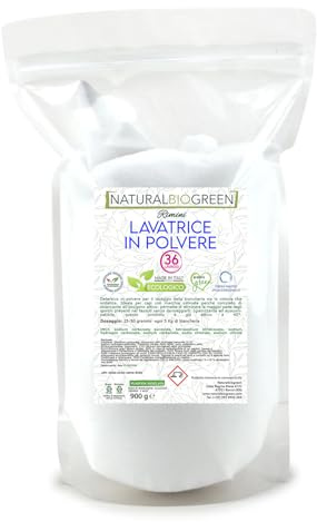 Naturalbiogreen Detersivo per Lavatrice in Polvere Ecologico 900 gr