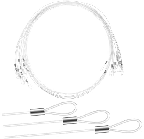 HAMPPLIES 12piezas Cuerda De Nailon Transparente Para Colgar Cuadros De Paquete De Decoraciones El Hogar