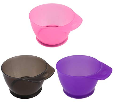 FRCOLOR 3 Stück Haarfarbe Schüssel Verdicktes Haar Tönung Rührschüssel Haarfärbeschale mit Griff Und Waage für Home Friseur Salon