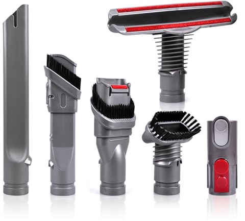 KEEPOW 6 Stück Staubsauger Zubehör für Dyson V6 V7 V8 DC33 DC34 DC35 DC59 DC62, Kompatibel mit Dyson Zubehör, Ersatzteile Zubehör-Kit Bürste Düse Bodendüse