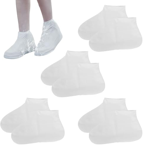 Protections Impermeables pour Chaussures - Surchaussures Jetables en Silicone - Compagnon Parfait pour Moto et Pluie - Surchaussures Lavables pour Toutes les Chaussures
