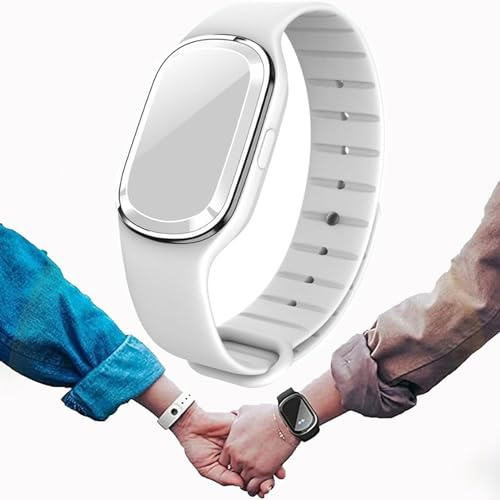 Ultrasonique Bracelet Anti-moustiques Bandes Répulsif Ultrasons Bracelet Anti-Insectes Montre Electronique pour Enfants et Adultes Camping l'escalade la randonnée (Blanc, 1)