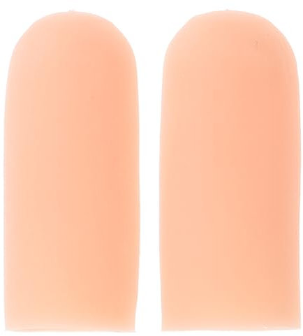 FRCOLOR Silicone Gel Finger Protective Cover Sleeves for Callus Relief Non-Slip Reusable Finger Cots for Travel and Daily Use Lightweight and Washable