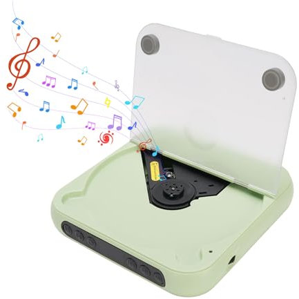 Lecteur CD Bluetooth Portable avec Télécommande, des Haut-parleurs CD de Bureau Intégrés et Port 3,5 Mm, Lecteur CD pour Le CD de Support à Domicile, Bluetooth, USB, AUX