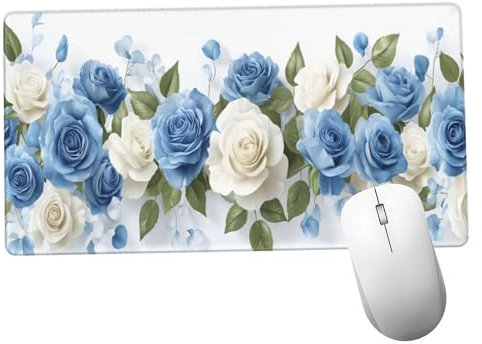 Blanco Alfombrilla Ratón 1400x600x3mm Alfombrilla Raton XXL Grande con Base de Goma Antideslizante, Lavable, Accesorios Gaming Rosa, Ordenador Gamer Regalos, Mouse Pad Gaming Mejora La Velocida Y550