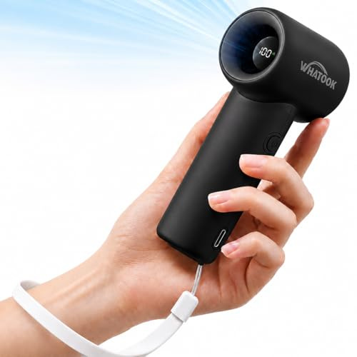 WHATOOK Portable Mini Handheld Fan, 18500 RPM Small Personal Turbo Hand Fan