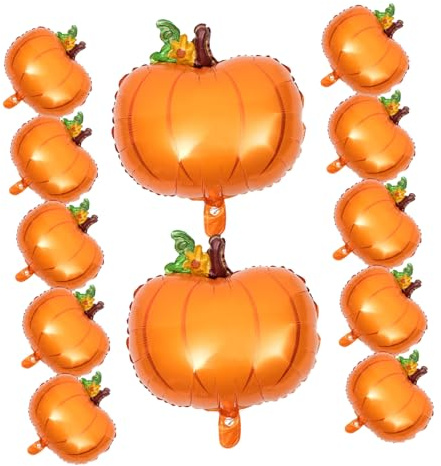 Cabilock 25 piezas Globos de Calabaza de Aluminio para Fiesta de Acción de Gracias Decoración Otoñal para Interior y Exterior Globos Temáticos Brillantes para Evento Festivo