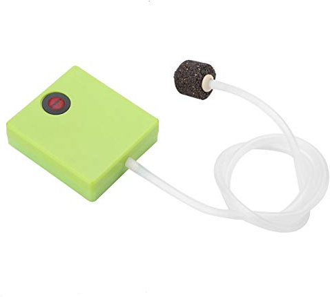 Picysa Bärbar Akvarieluftpump Kompakt Design Batteridriven Luftare Syre för Fiske 80-100L Grön 7 X 6,4 X 2cm