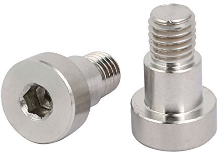 sourcingmap 304 Stainless Steel Hex Socket Shoulder Bolt 12mm Shoulder Dia 10mm Shoulder Length M10 Thread 2PCS