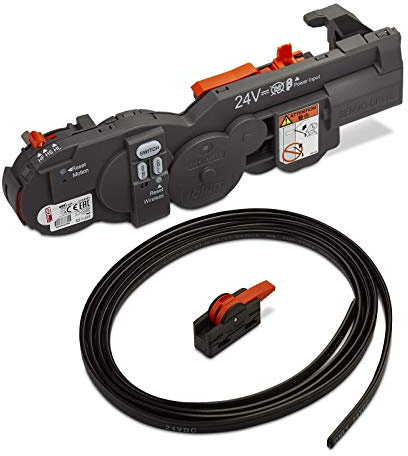 SERVO-DRIVE Unidad de accionamiento 21SA001 para herraje de solapa AVENTOS HF/HL/HS incl. cable de 2 m y nodo de conexión soporte de apertura eléctrica