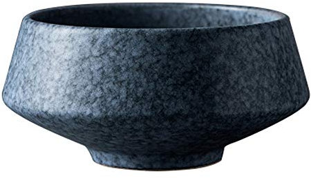 MKKSLR Minestra di Frutta Insalata di Pasta Scodella per servire Dessert Cereali Riso Porridge Ciotola retrò Piede Alto Piccola Ciotola Creativa da tavola in Ceramica Irregolare (Formato: L)