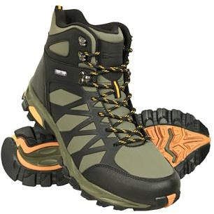 Mountain Warehouse Trekker II Mens Waterproof Softshell Boots - Phylon Midsole Shoes, Mesh Lined, Rubber Outsole Footwear - For Spring Summer, Travelling, Hiking Khaki 9