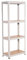 Modulares weißes Metallregal mit 4 verstellbaren Böden | RDM | Haushaltsregal | Mehrzweckregal | Maße 148 x 60 x 30 cm | Tragbar bis 240 kg