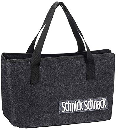 Filtväska med roligt talesätt för kaminve, shoppingväska, tidningskorg, shopper av filt, vikbar vedväska, filtkorg (chic chnack)