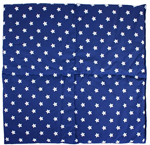 Cojín de huesos de cereza (40 x 40 cm, 4 cámaras, tamaño grande), diseño de estrellas, color azul