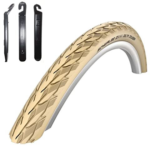 1 x Schwalbe Delta Cruiser Decke Creme 37-622 (28 x 1,40) inkl. Reifenheber