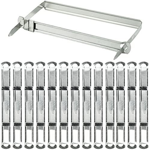 50Packs Filing Strip Fastener Filing Clip 80 mm Acco Fasteners Office Metal Filing Paper Fastener Clips Premium Prong Fastener Storage for Standard 2-Hole Punch, 50mm Capacity