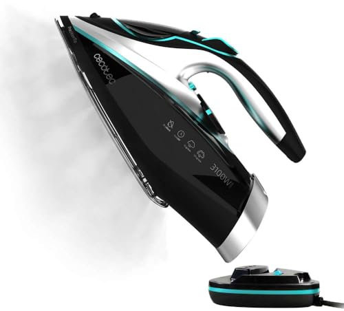 Cecotec Plancha Horizontal IronHero 3100 Cordless. 3100 W, Tecnología Power Steam, Vapor Continuo 35g/min, Supervapor 190g, Sin Cables, Suela Turbo Slide, Auto Off, Autonomía de 90 segundos