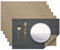 Banchif Platzsets Leinenimitat Tischsets Abwaschbar Tischsets Doppelseitigen Platzsets Stoff Platzdecken maschinenwaschbar 30 x 45 cm (Grau-hell Brown, Rechteckig Satz von 6)
