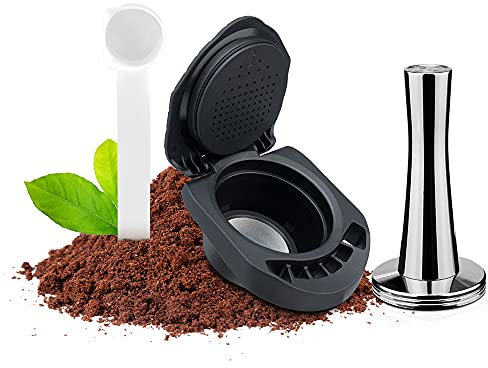 Portacápsulas recargable para cafetera Adaptador y tamper para Krups Nescafé Dolce Gusto Piccolo
