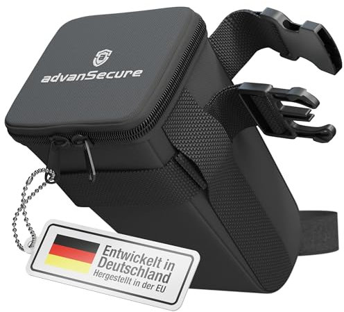 advanSecure® Fahrrad-Satteltasche | ideal für schwere Kettenschlösser | kompatibel mit den meisten Fahrrädern und E-Bikes | hergestellt in der EU | schwarz