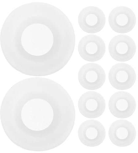 ABOOFAN 12 Juntas de Sellado para Tapas de Botella de Cerveza de Silicona de Color Blanco, Fácil Instalación y Mantenimiento de Fermentación, Recambio para Botellas Swing