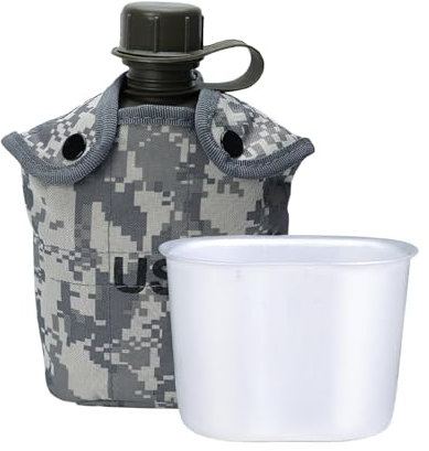 Kit mensa con coperchio, bottiglia d'acqua sportiva | Set da mensa multiuso per esterni - Bottiglia d'acqua portatile con coperchio, tazza in alluminio, bottiglia d'acqua per mensa per es