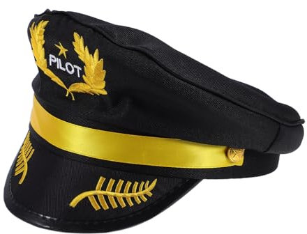 Warmhm Pilotenmütze Aus Polyester Für -performances Cosplay-veranstaltungen Und Dekorationszwecke Krempe Authentisches Design Für Partys Und Aufführungen
