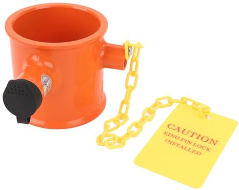 UPALDHOU 5th Wheel Hitch Lock, Trailer 5th Wheel Pin Lock 74mm Aluminum Alloy Warning Tag Anti Theft Fifth Wheel Hitch Lock for RV Boat Campers Semi Truck