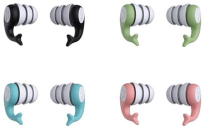 WUSJCOF Tappi per le Orecchie da Nuoto, 4 Paia in Silicone Riutilizzabili e Impermeabili per Nuoto, Surf, Snorkeling e Altri Sport Acquatici, Accessori Piscina, per Adulti e Ragazzi dai 14 Anni in Su