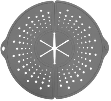 DONGKER Spritzschutz Faltbar, 1 Stuck 32cm Runde Silikon Fettspritzschutz, Hitzebeständige Spritzschutzdeckel für Töpfe und Pfannen mit 25–33 cm Durchmesser, Spülmaschinenfest