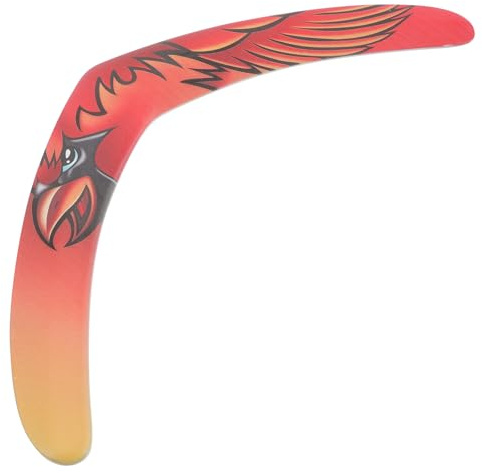 TOBBOMEY Bumerán Deportivo de EVA Rojo para Adultos 1 Pieza Juguete Volador Seguro para Exteriores Vuelo Recreativo Aire Libre
