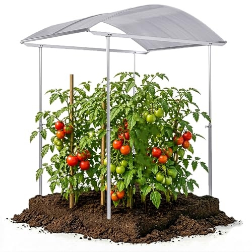 Beckmann Tomatendach PSR4 – Stabile Tomatenüberdachung & Überdachung für Hochbeet 400x150 cm – Winterfestes Alu Schutzdach, hagelfeste 6mm Platten gegen Braunfäule – Höhenverstellbar