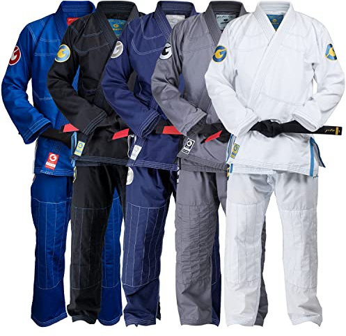 Gold BJJ Aeroweave Jiu Jitsu Gi - Ultra Leggero BJJ Gi - Uniforme brasiliana pretrattata per Jiu Jitsu da uomo