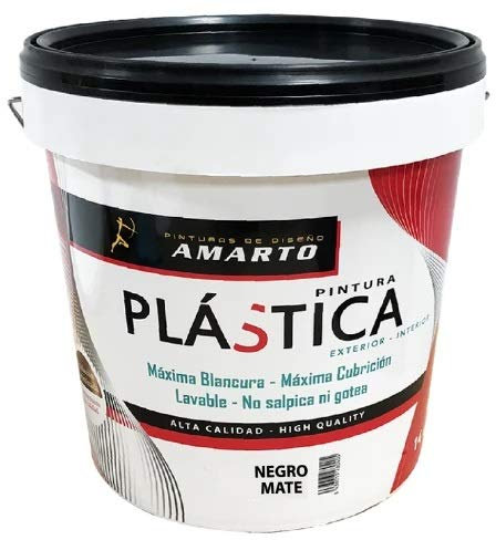 Pintura Plastica Negro Mate (750 ML.)