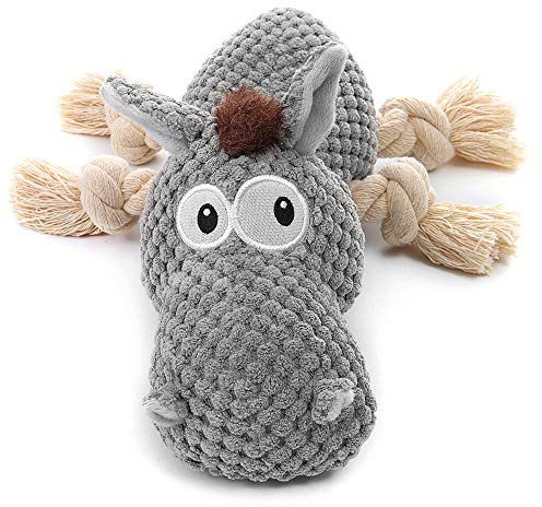Sedioso Dog Toy, Large Dog Squeaky Toys, Stuffed Animal Dog Plush Toy for Puppy, Small, Middle, Large Dogs (Donkey(Grey))