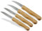 Solingen couteau de cuisine couteau à légumes lot de 4 pièces fabriqué en Allemagne couteau d'office avec manche en bois véritable de hêtre couteau universel couteau polyvalent lame inoxydable