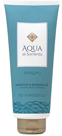 Diamond AQUA DI SORRENTO Posillipo Shower Gel | Shampoo & Shower Gel Tonificante, Gel Doccia Con Profumo Energizzante, Bergamotto, Zenzero, Patchouli e Legno di Cedro, 400ml