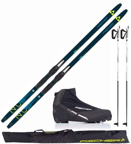 Fischer Langlaufski-Set Comfort Cruiser + Bindung + Schuhe + Stöcke + Skisack (M (174cm Länge - für 55-79kg Körpergewicht)) 2025/26