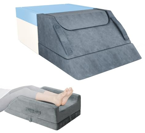 Helining Höhenverstellbare Venenkissen zum Beine Hochlagern - Ergonomisches Beinhochlagerungskissen - Kniekissen Beinkissen, für Lymphdrainage, zum Ausruhen, Beine bei Varizen, Ischias Linderung